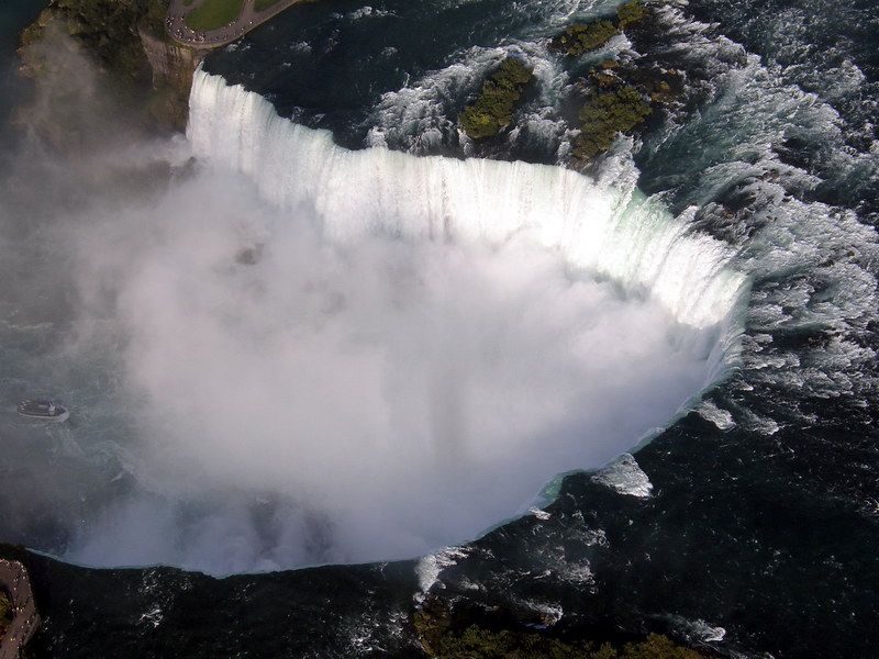 Horseshoe Falls seen from above on the Niagara Falls Canada Helicopter Tour