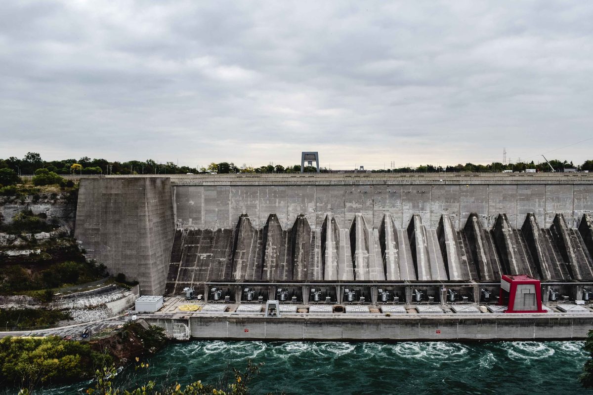 The hydroelectric power station on the Niagara River