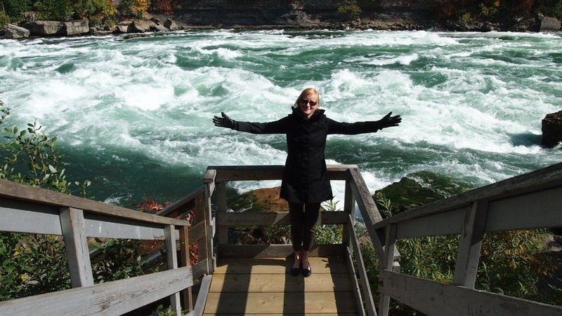 The White Water Walk boardwalk beside the Class VI rapids